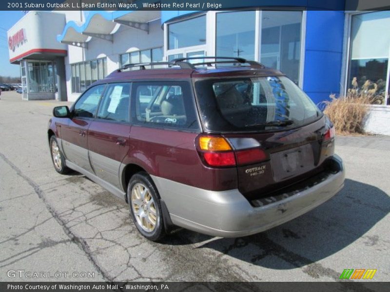 Winestone Red Pearl / Beige 2001 Subaru Outback L.L.Bean Edition Wagon