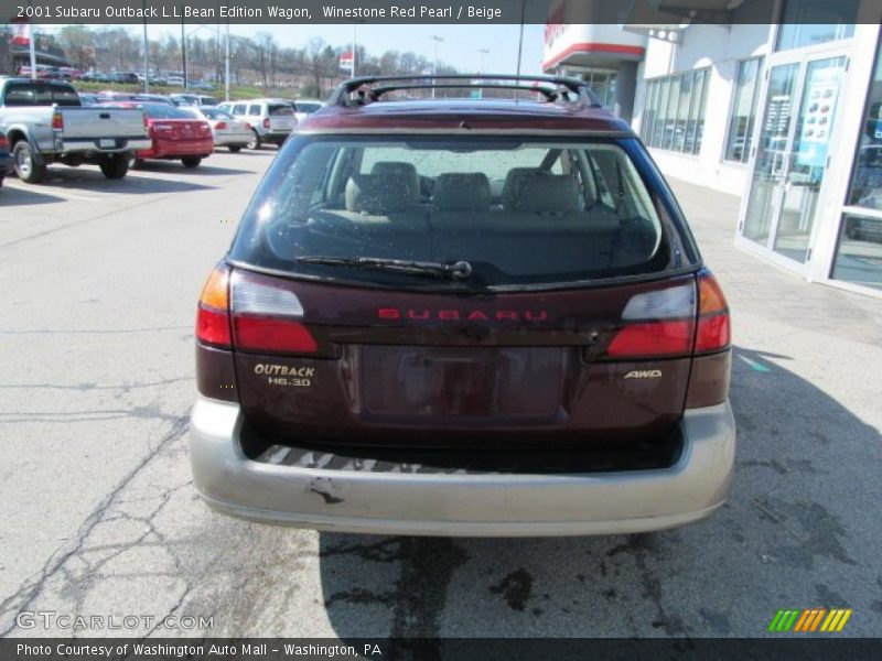 Winestone Red Pearl / Beige 2001 Subaru Outback L.L.Bean Edition Wagon