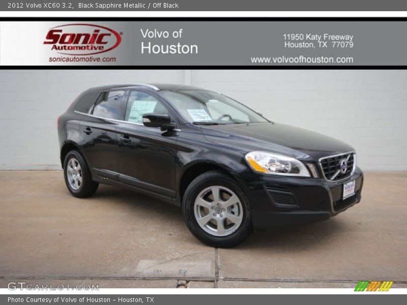 Black Sapphire Metallic / Off Black 2012 Volvo XC60 3.2