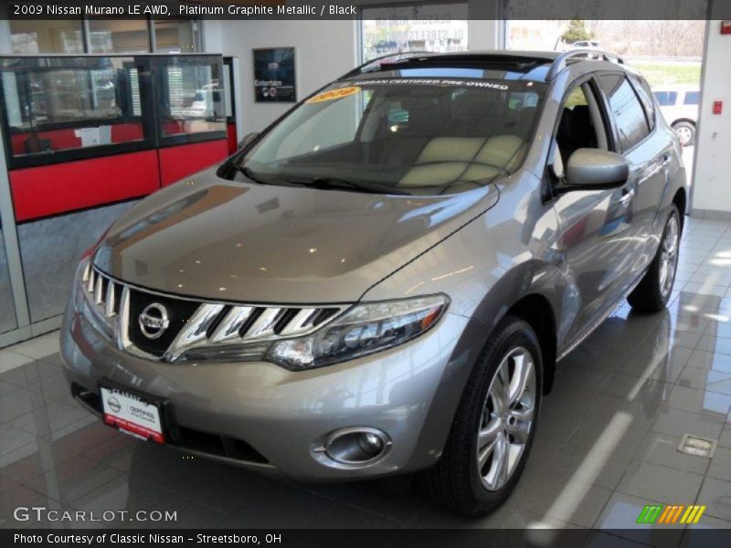 Platinum Graphite Metallic / Black 2009 Nissan Murano LE AWD