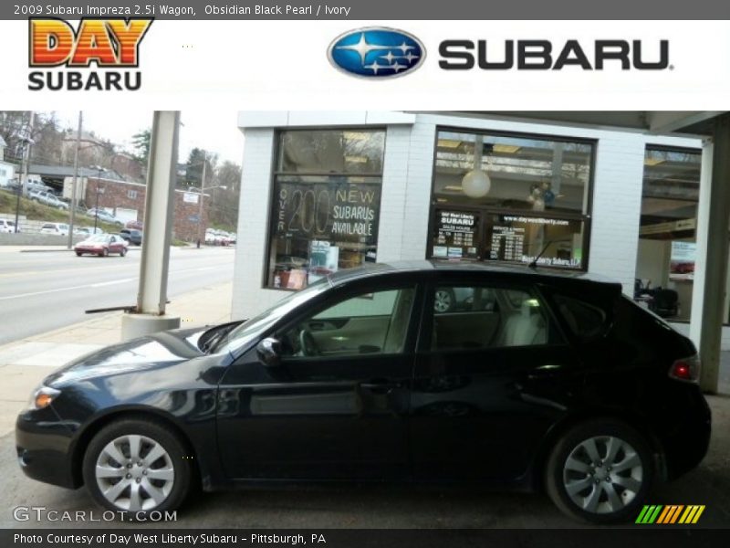 Obsidian Black Pearl / Ivory 2009 Subaru Impreza 2.5i Wagon