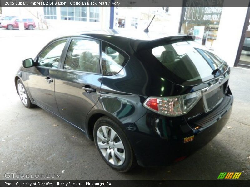 Obsidian Black Pearl / Ivory 2009 Subaru Impreza 2.5i Wagon