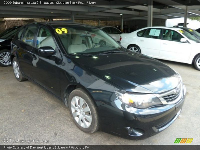 Obsidian Black Pearl / Ivory 2009 Subaru Impreza 2.5i Wagon
