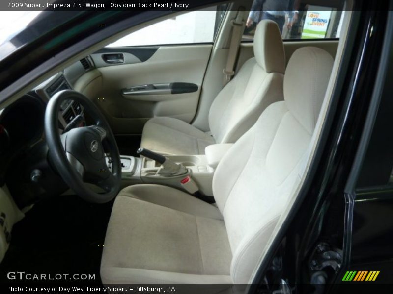 Obsidian Black Pearl / Ivory 2009 Subaru Impreza 2.5i Wagon