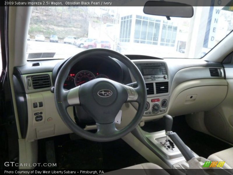 Obsidian Black Pearl / Ivory 2009 Subaru Impreza 2.5i Wagon