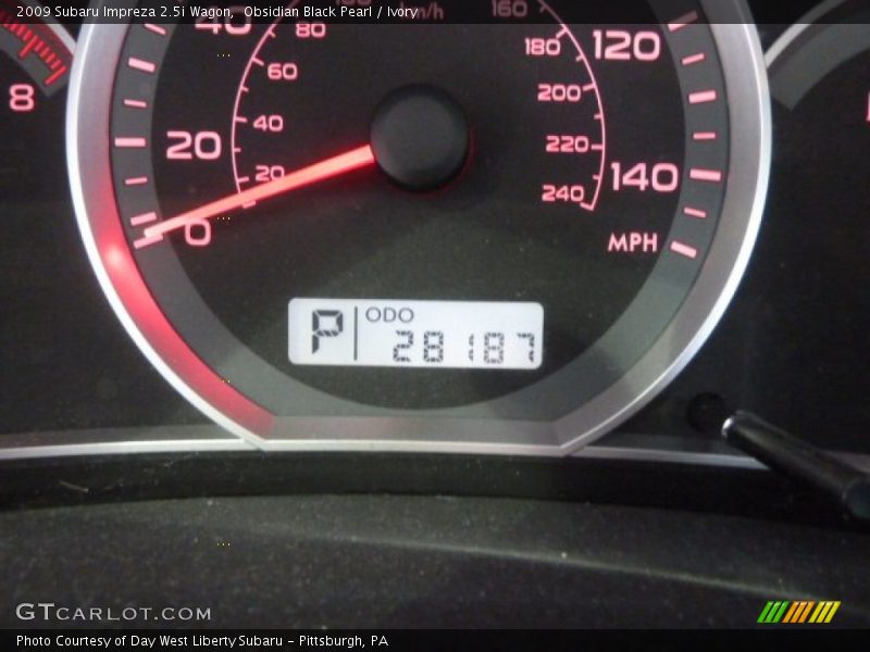 Obsidian Black Pearl / Ivory 2009 Subaru Impreza 2.5i Wagon