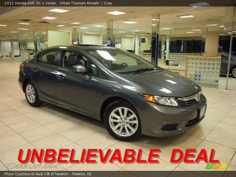 Urban Titanium Metallic / Gray 2012 Honda Civic EX-L Sedan