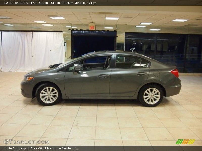 Urban Titanium Metallic / Gray 2012 Honda Civic EX-L Sedan