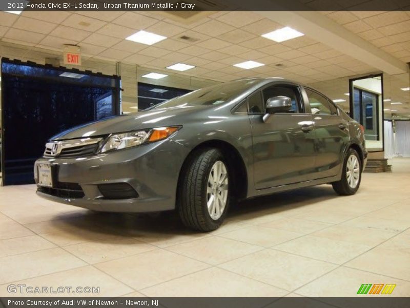 Urban Titanium Metallic / Gray 2012 Honda Civic EX-L Sedan