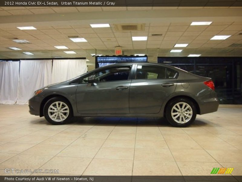 Urban Titanium Metallic / Gray 2012 Honda Civic EX-L Sedan
