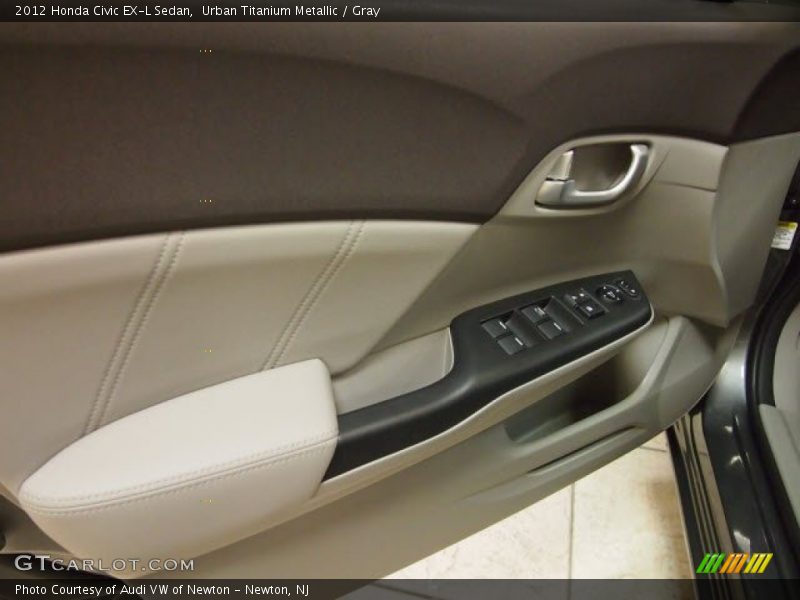 Urban Titanium Metallic / Gray 2012 Honda Civic EX-L Sedan