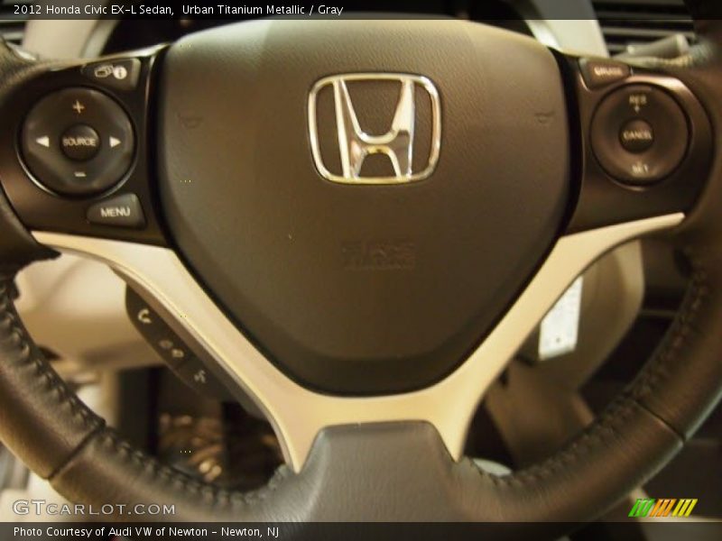 Urban Titanium Metallic / Gray 2012 Honda Civic EX-L Sedan