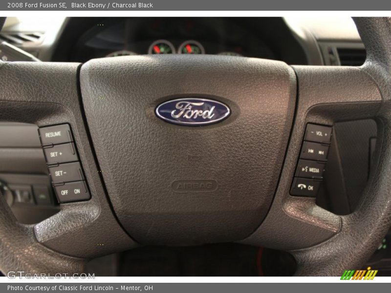 Black Ebony / Charcoal Black 2008 Ford Fusion SE