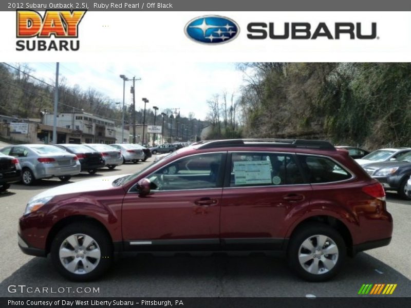 Ruby Red Pearl / Off Black 2012 Subaru Outback 2.5i