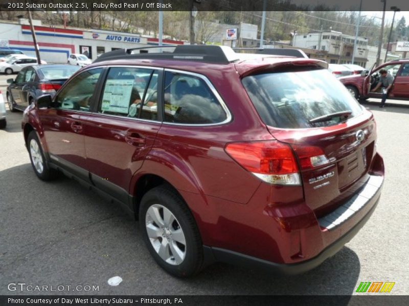 Ruby Red Pearl / Off Black 2012 Subaru Outback 2.5i