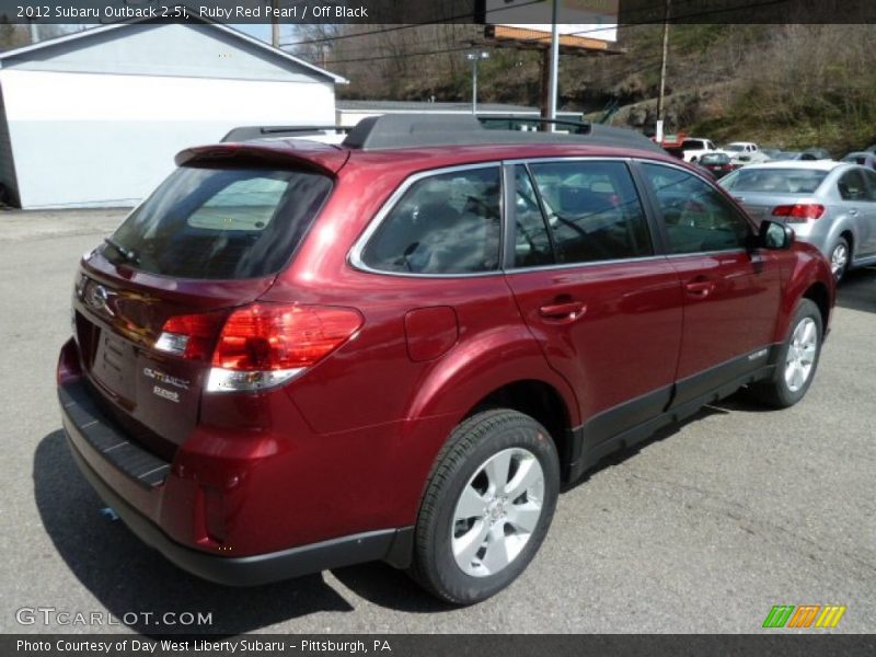 Ruby Red Pearl / Off Black 2012 Subaru Outback 2.5i