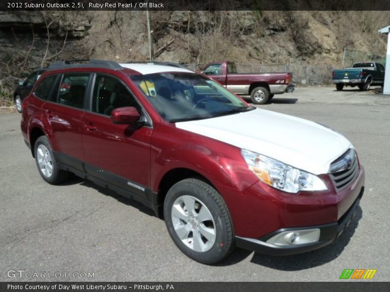 Ruby Red Pearl / Off Black 2012 Subaru Outback 2.5i