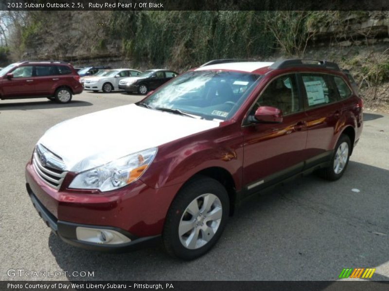 Ruby Red Pearl / Off Black 2012 Subaru Outback 2.5i