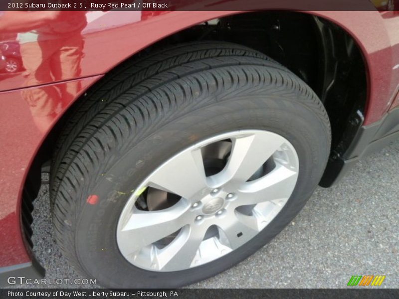 Ruby Red Pearl / Off Black 2012 Subaru Outback 2.5i