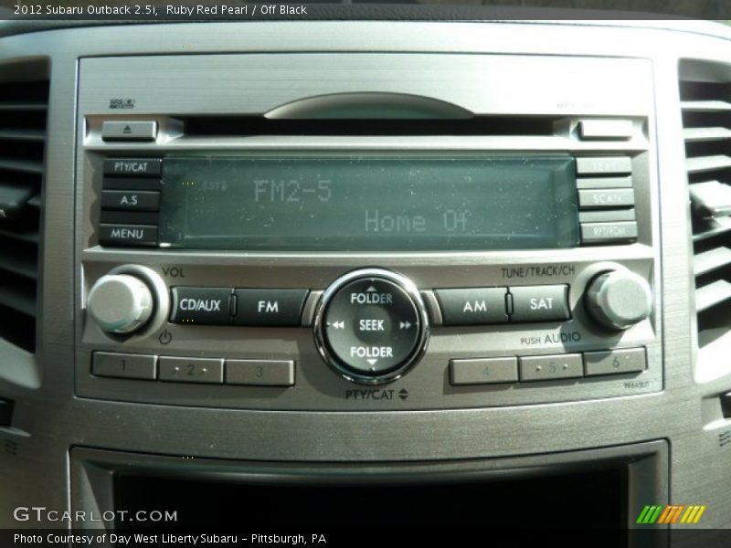 Ruby Red Pearl / Off Black 2012 Subaru Outback 2.5i