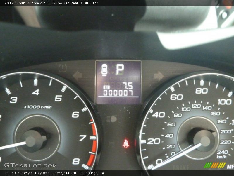Ruby Red Pearl / Off Black 2012 Subaru Outback 2.5i