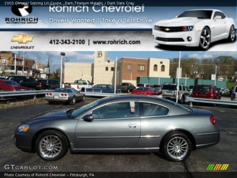 Dark Titanium Metallic / Dark Slate Gray 2003 Chrysler Sebring LXi Coupe