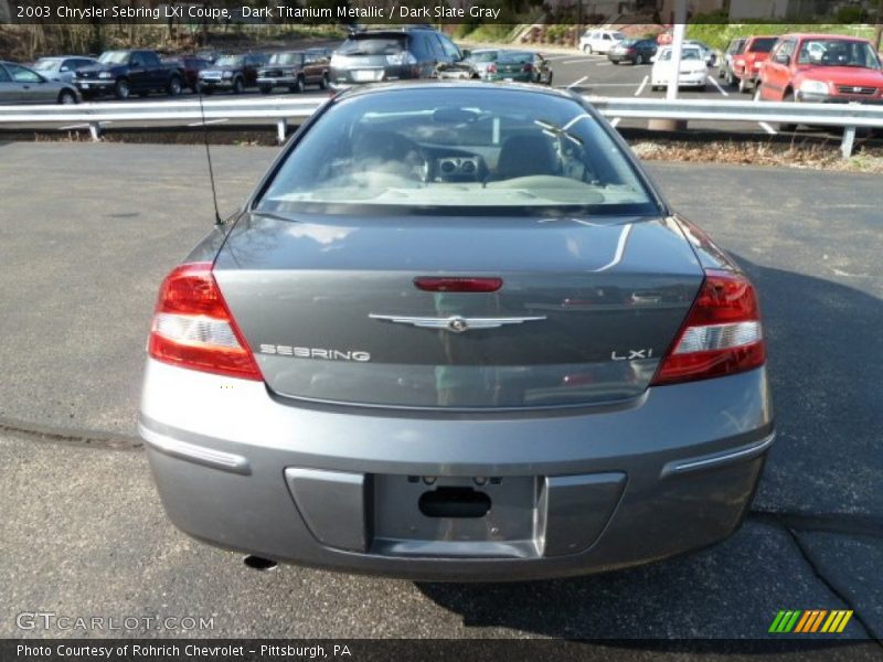 Dark Titanium Metallic / Dark Slate Gray 2003 Chrysler Sebring LXi Coupe