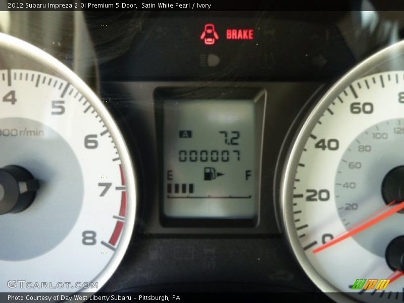 Satin White Pearl / Ivory 2012 Subaru Impreza 2.0i Premium 5 Door