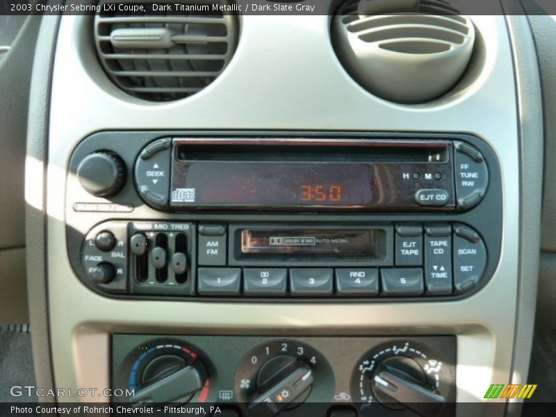 Dark Titanium Metallic / Dark Slate Gray 2003 Chrysler Sebring LXi Coupe
