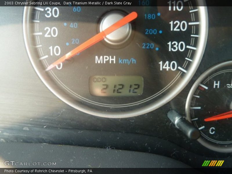 Dark Titanium Metallic / Dark Slate Gray 2003 Chrysler Sebring LXi Coupe