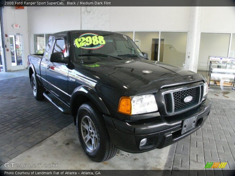 Black / Medium Dark Flint 2008 Ford Ranger Sport SuperCab