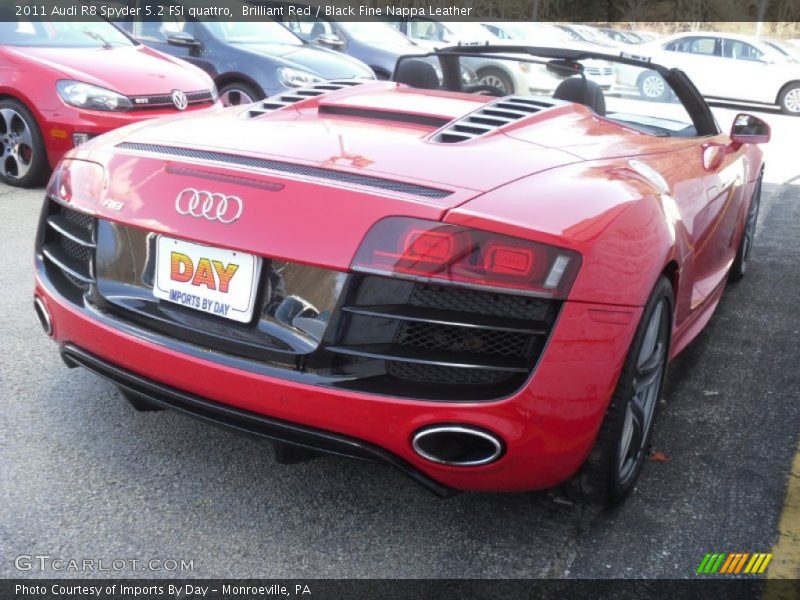 Brilliant Red / Black Fine Nappa Leather 2011 Audi R8 Spyder 5.2 FSI quattro
