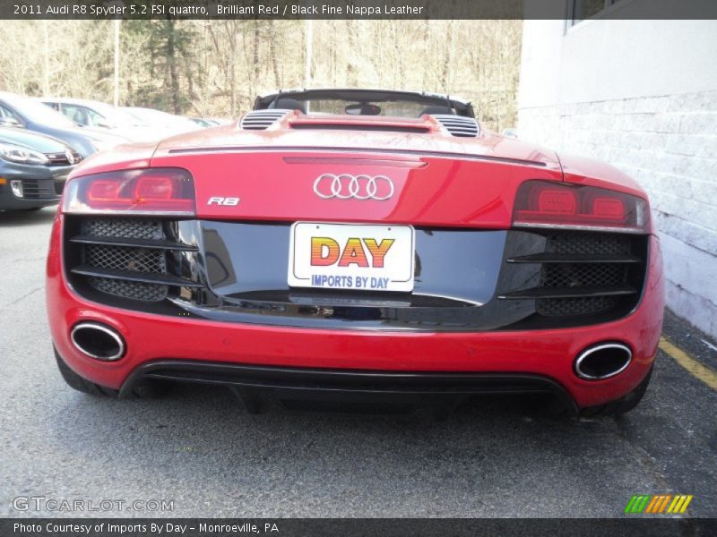 Brilliant Red / Black Fine Nappa Leather 2011 Audi R8 Spyder 5.2 FSI quattro