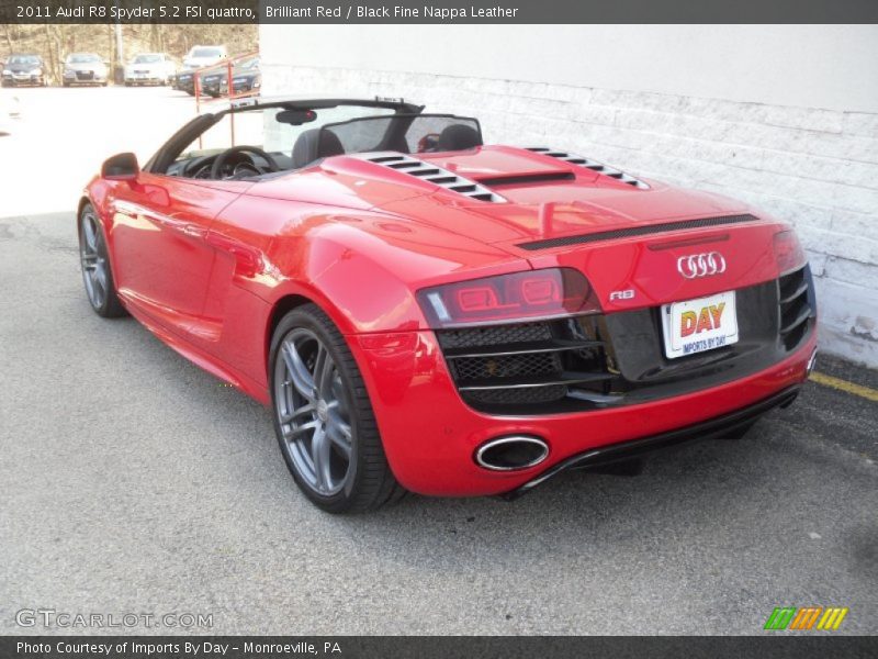 Brilliant Red / Black Fine Nappa Leather 2011 Audi R8 Spyder 5.2 FSI quattro