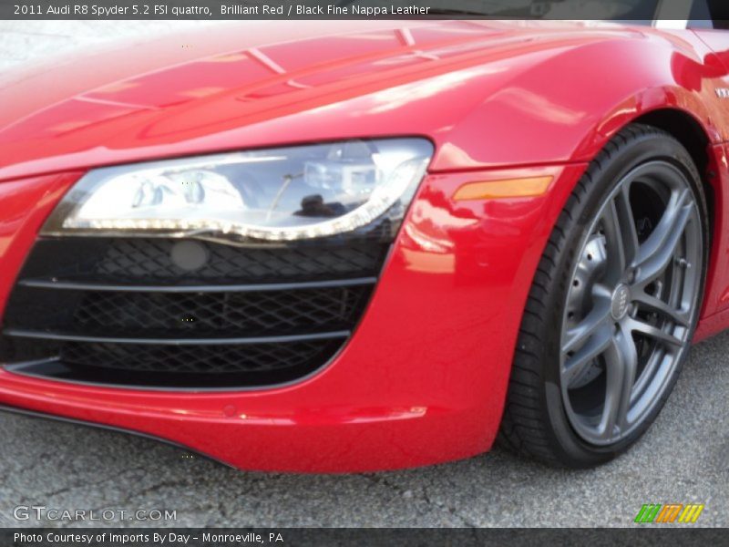 Brilliant Red / Black Fine Nappa Leather 2011 Audi R8 Spyder 5.2 FSI quattro