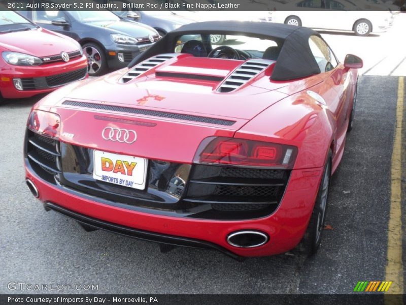 Brilliant Red / Black Fine Nappa Leather 2011 Audi R8 Spyder 5.2 FSI quattro
