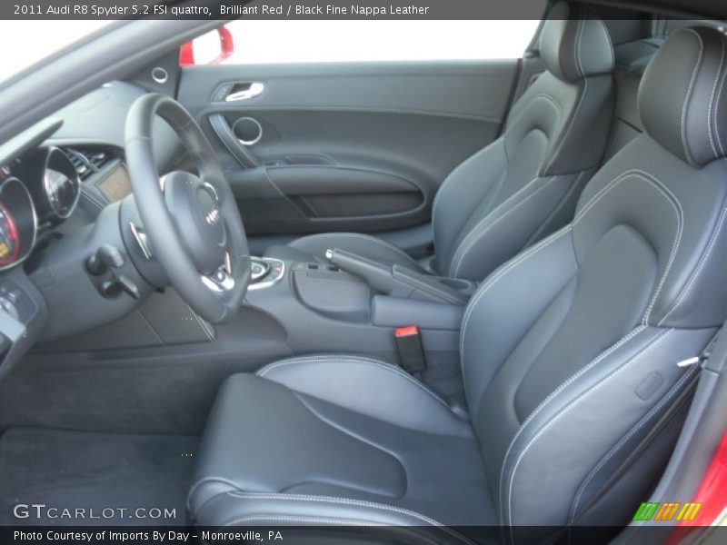  2011 R8 Spyder 5.2 FSI quattro Black Fine Nappa Leather Interior