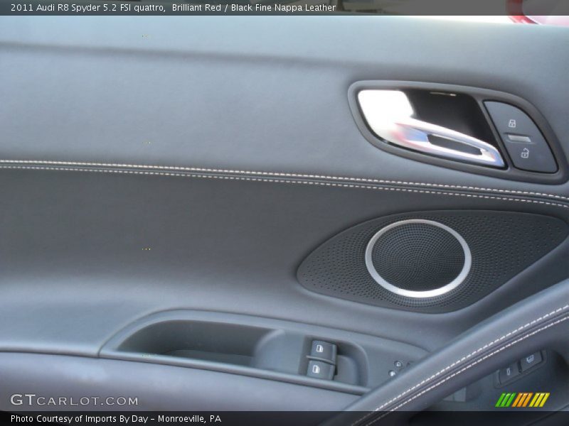 Brilliant Red / Black Fine Nappa Leather 2011 Audi R8 Spyder 5.2 FSI quattro