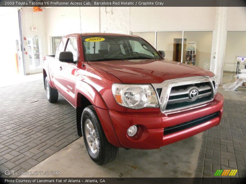 Barcelona Red Metallic / Graphite Gray 2009 Toyota Tacoma V6 PreRunner Access Cab
