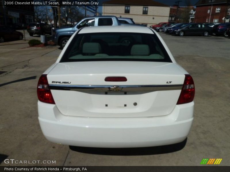 White / Titanium Gray 2006 Chevrolet Malibu LT Sedan