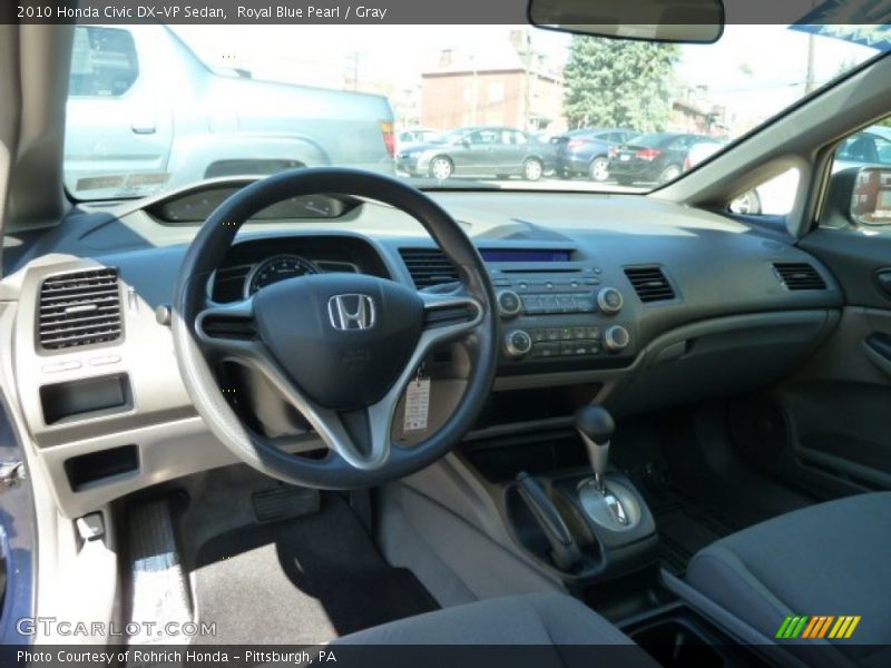 Royal Blue Pearl / Gray 2010 Honda Civic DX-VP Sedan