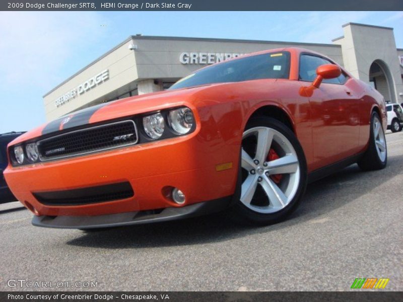 HEMI Orange / Dark Slate Gray 2009 Dodge Challenger SRT8