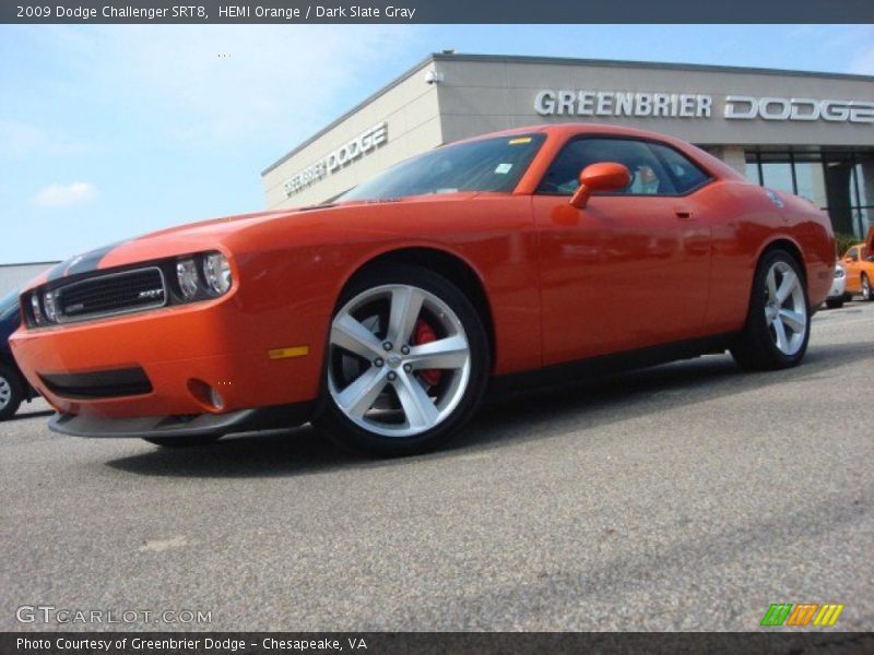 HEMI Orange / Dark Slate Gray 2009 Dodge Challenger SRT8