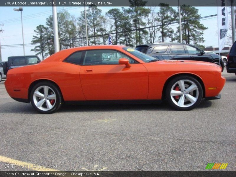 HEMI Orange / Dark Slate Gray 2009 Dodge Challenger SRT8