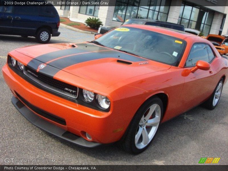 HEMI Orange / Dark Slate Gray 2009 Dodge Challenger SRT8