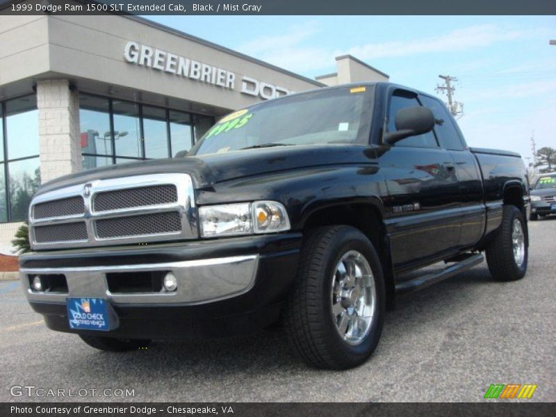 Black / Mist Gray 1999 Dodge Ram 1500 SLT Extended Cab