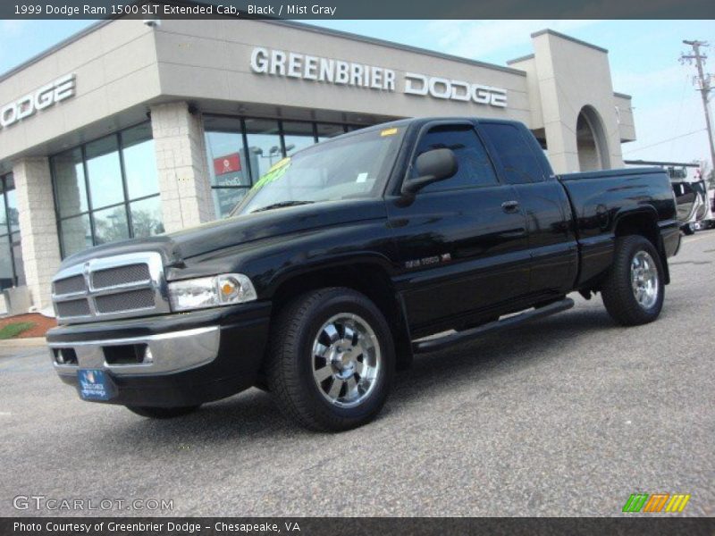 Black / Mist Gray 1999 Dodge Ram 1500 SLT Extended Cab