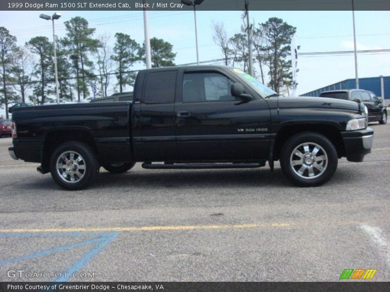 Black / Mist Gray 1999 Dodge Ram 1500 SLT Extended Cab