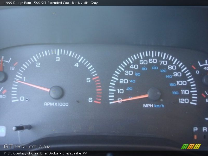 Black / Mist Gray 1999 Dodge Ram 1500 SLT Extended Cab