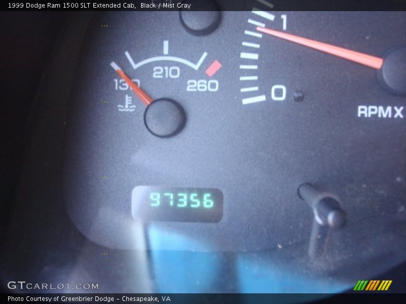 Black / Mist Gray 1999 Dodge Ram 1500 SLT Extended Cab